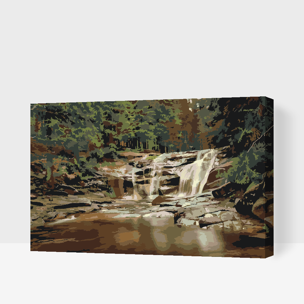 Malování podle čísel - Giant Mountains - Mumlava Waterfall